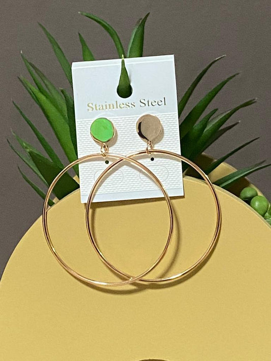 Boucles d'oreilles rose gold en acier inoxydable