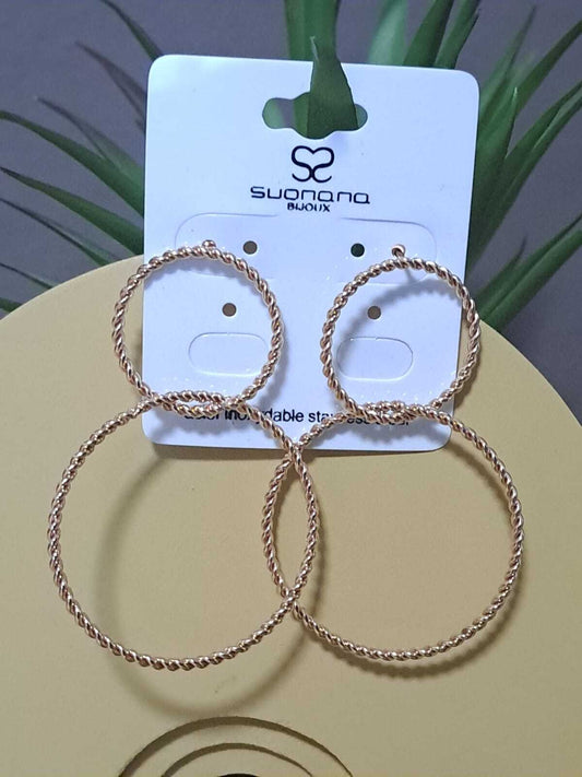 Boucles d'oreilles en acier inoxydable